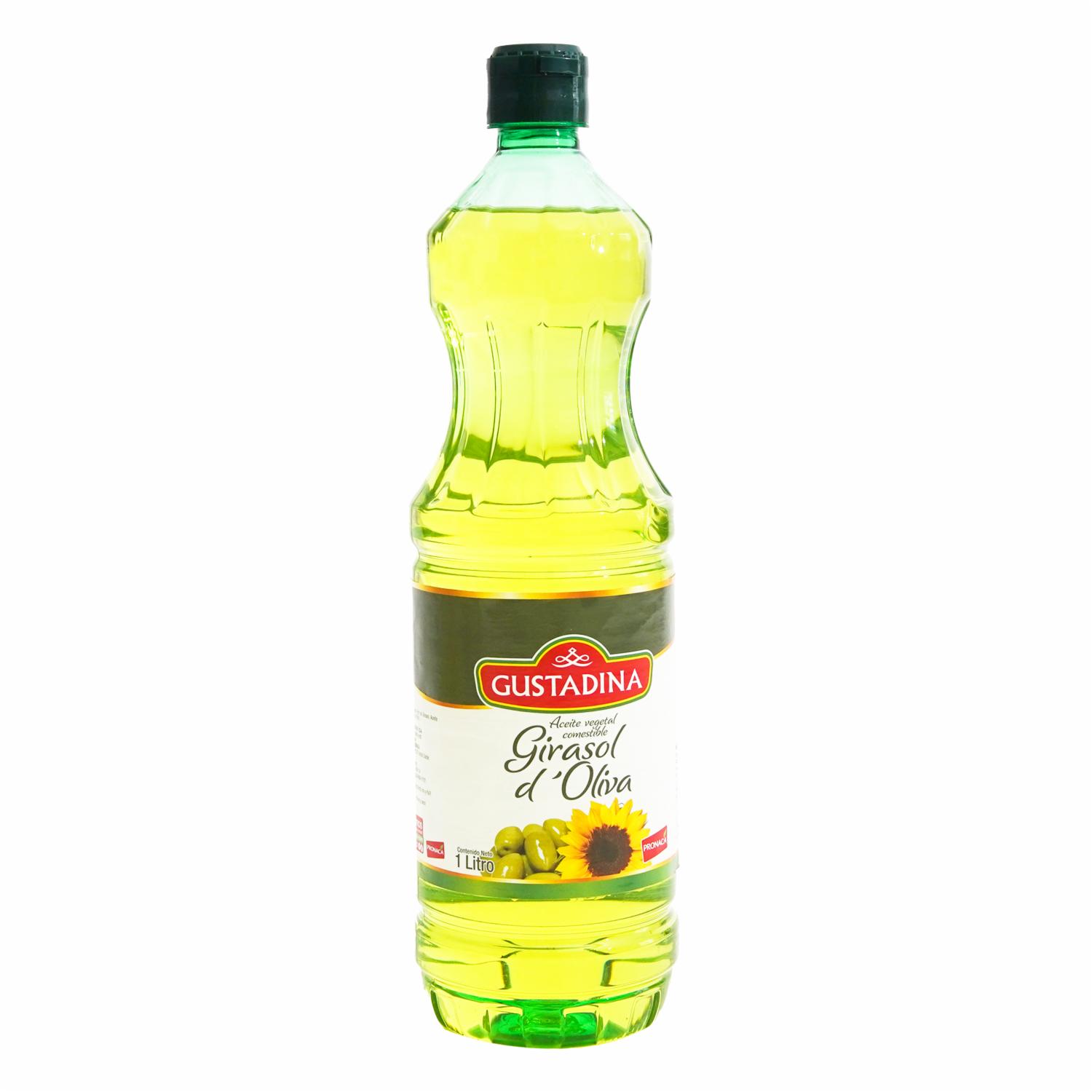 Aceite Comestible De Girasol Y Oliva GUSTADINA 1000 Ml