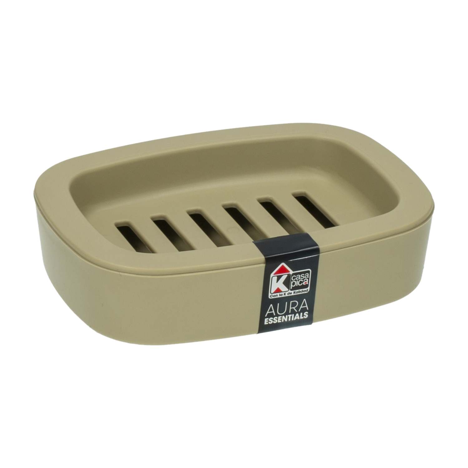 Jabonera Diseño Aura Essential Beige CASA PICA 13X10X3.5 CM