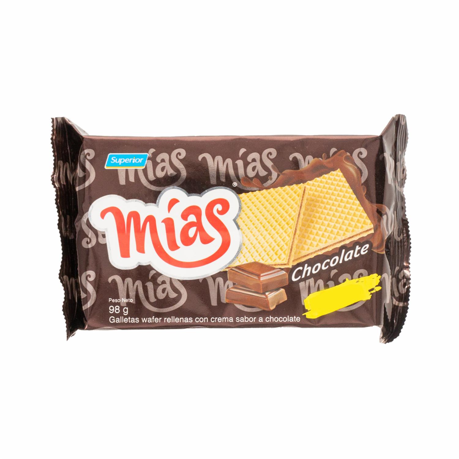 Galletas Wafer De Chocolate MÍAS 98 G