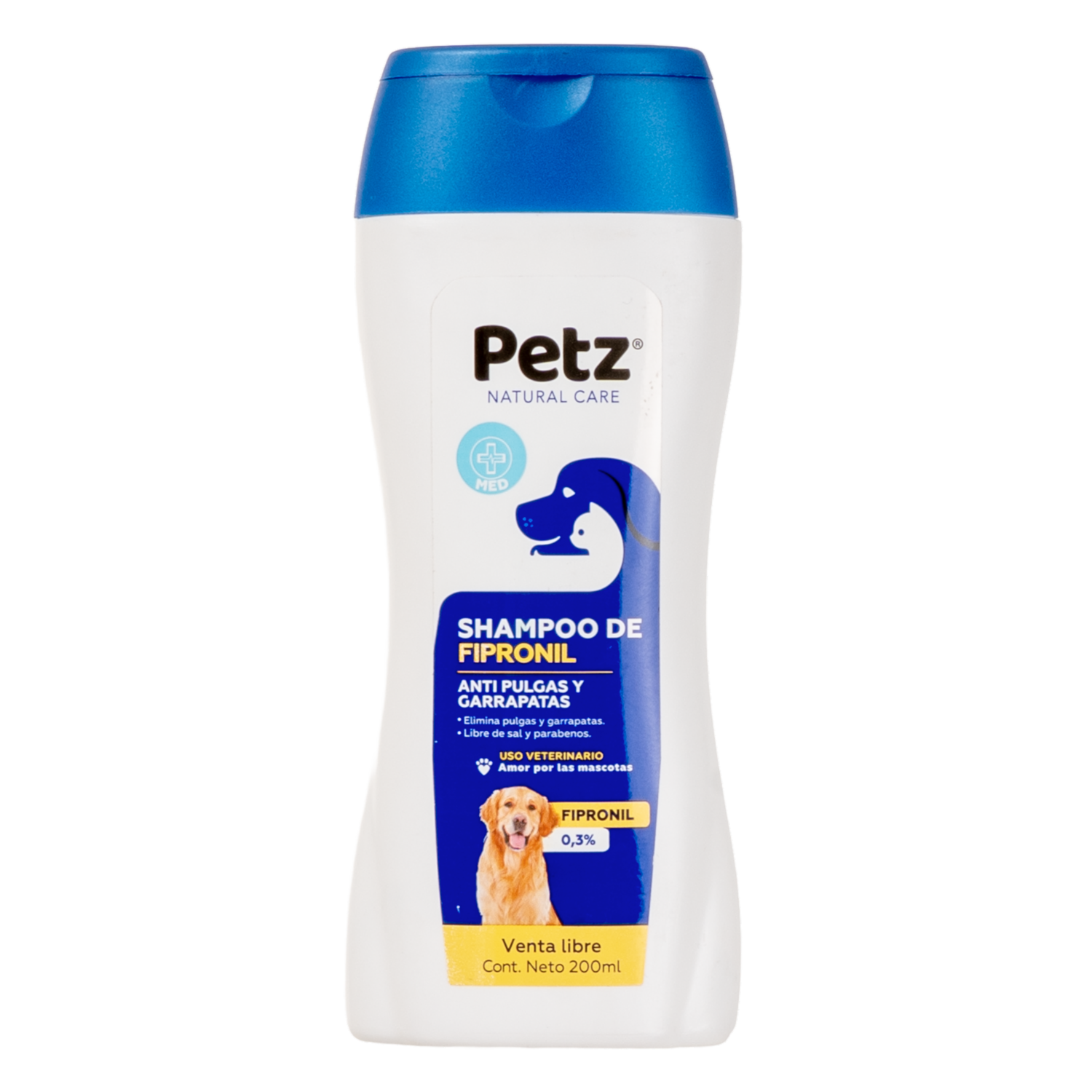 Shampoo Para Mascotas Con Fipronil PETZ 200Ml
