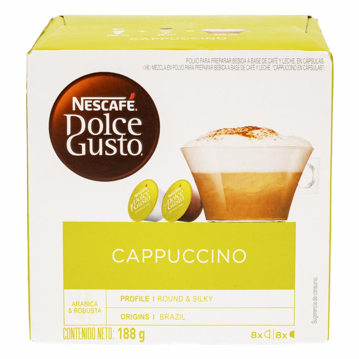 Café En Cápsulas Cappuccino NESCAFÉ DOLCE GUSTO 188 G