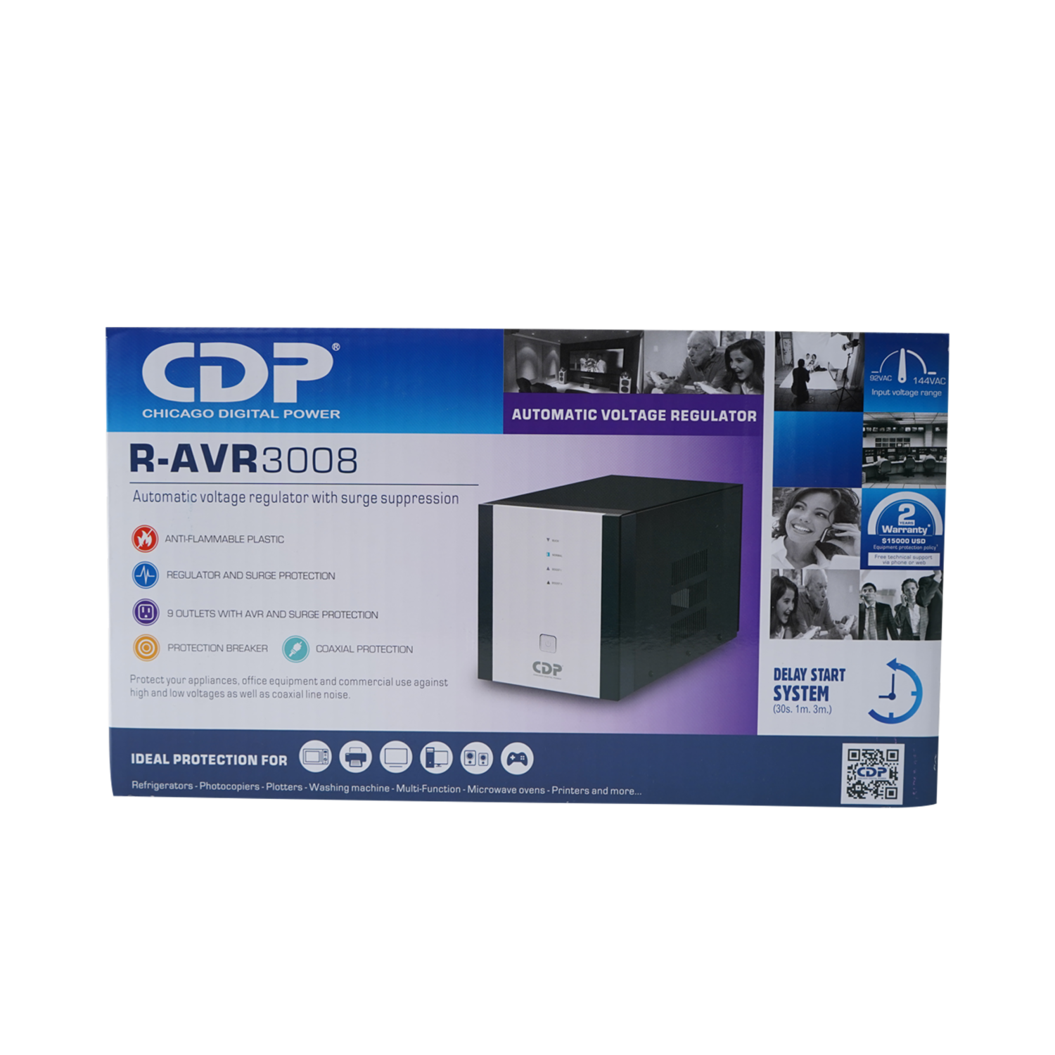 Regulador De Voltaje CDP R-AVR3008 SIGLO XXI 3000VA/ 1500W