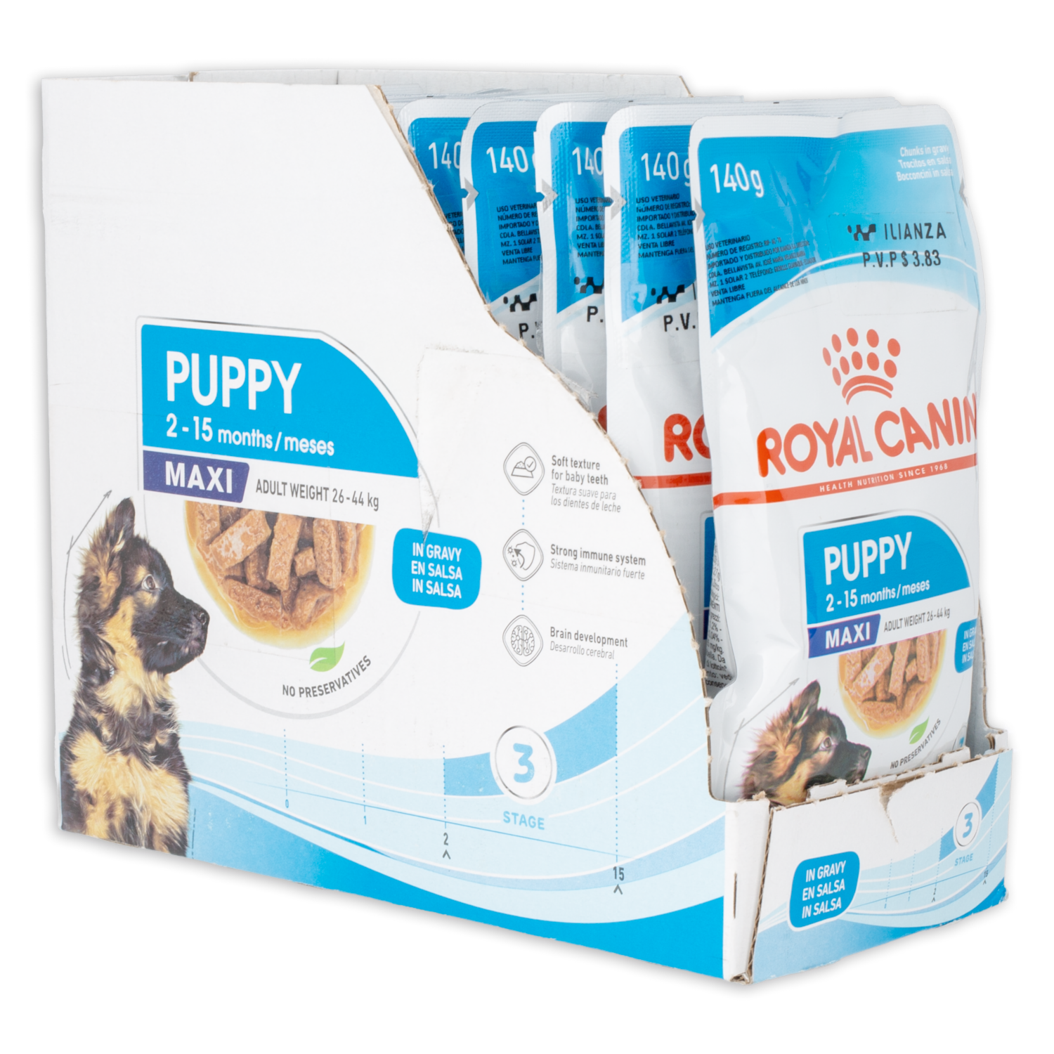 Alimento Para Perros Cachorros Maxi ROYAL CANIN 10 X 140 G