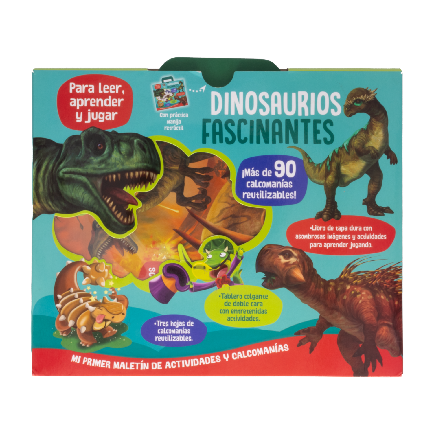 Libro Dinosaurios Fascinantes Mi Primer Maletín MR.BOOKS Más de 90 Stickers