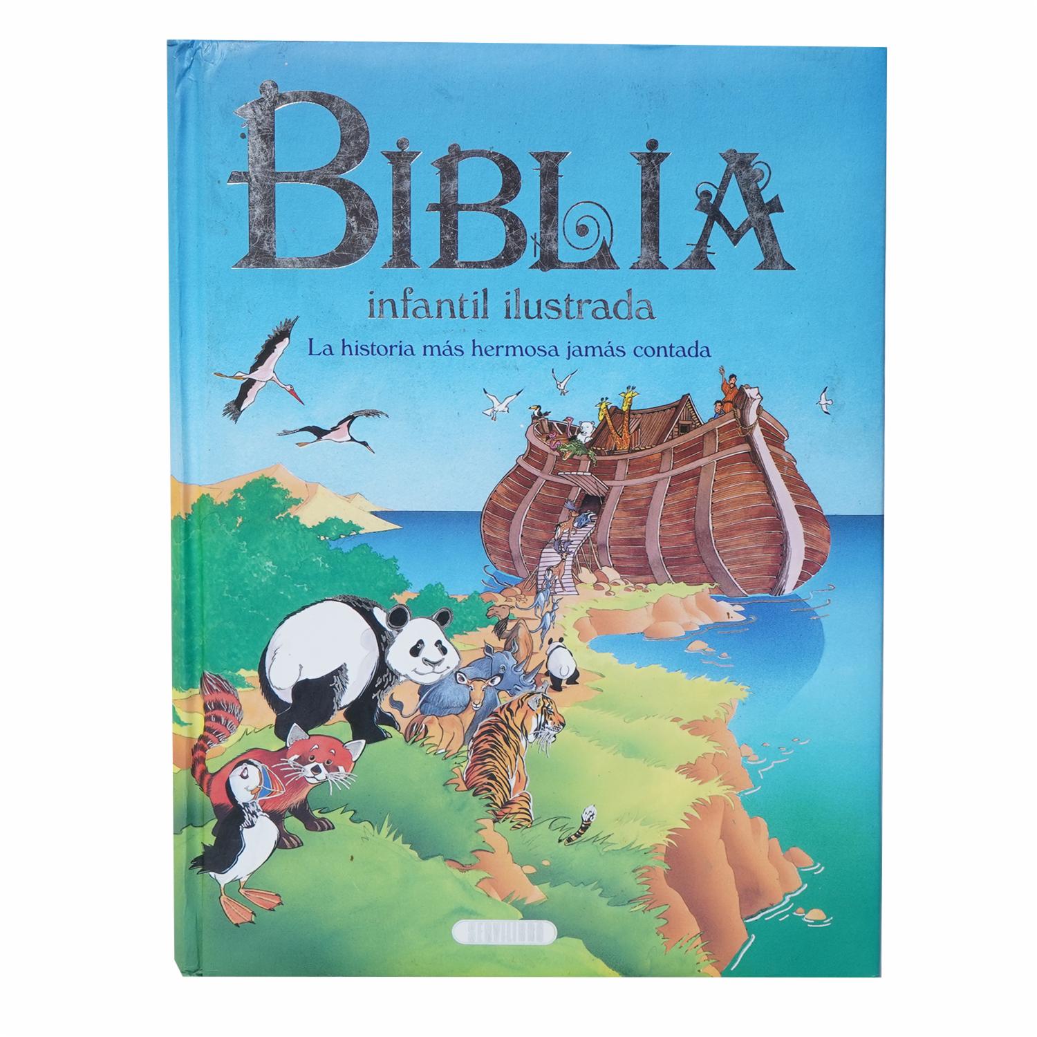 Libro El Gran Libro De Biblia Infantil Azul SERVILIBRO 150 Páginas
