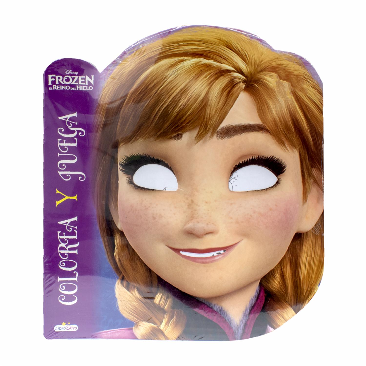 Libro Disney Frozen Caretas Colorea Y Pega LIBRO DIVO 16 Páginas