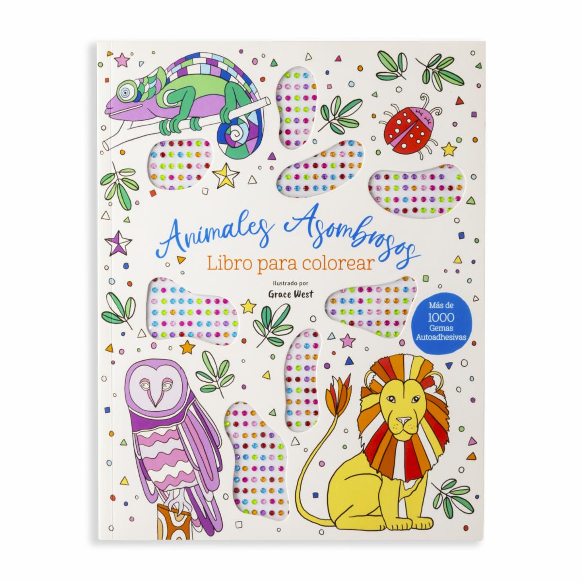Libro Animales Asombrosos Libro Para Colorear AGUA DE MAYO 25 Páginas
