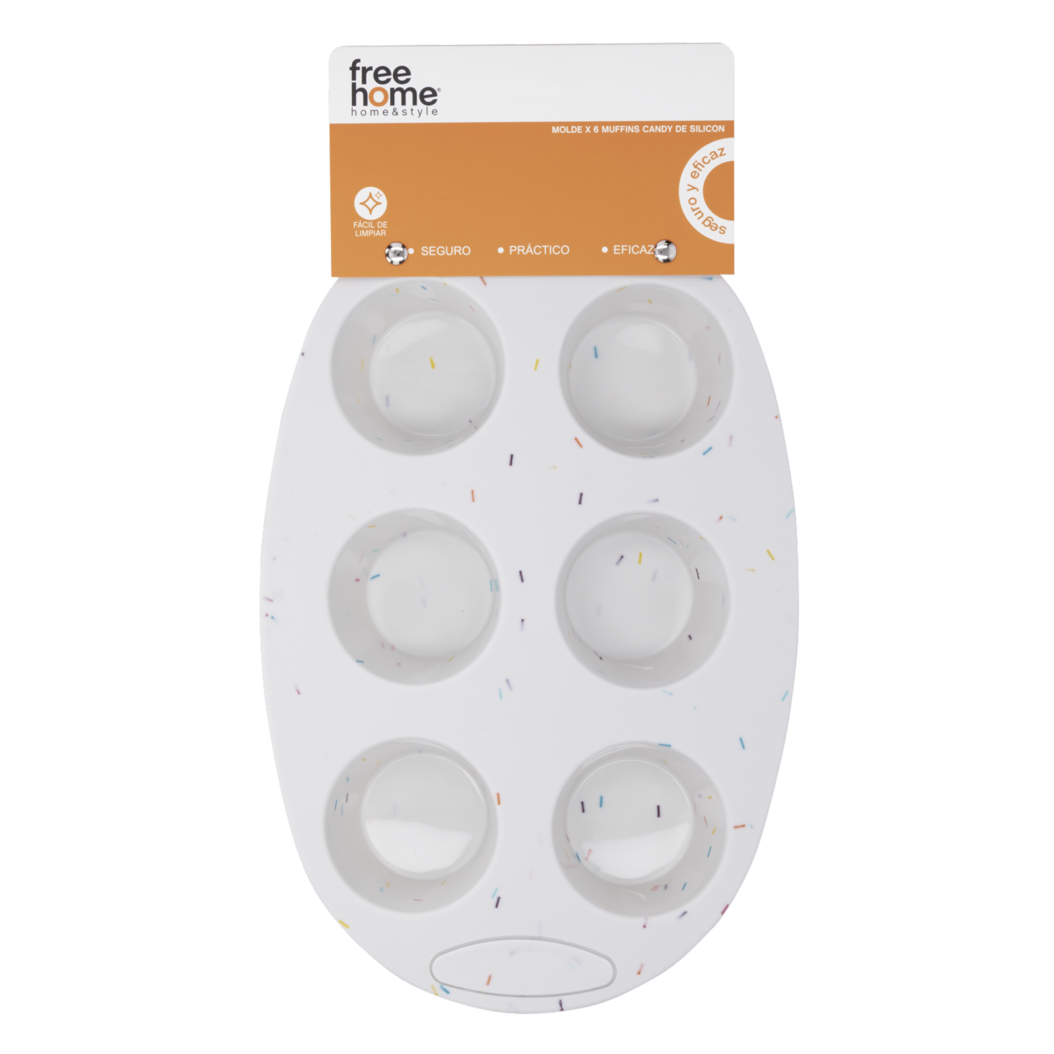 Molde Para Hornear Diseño X 6 Muffins Candy De Silicon FREE HOME 1 Pieza