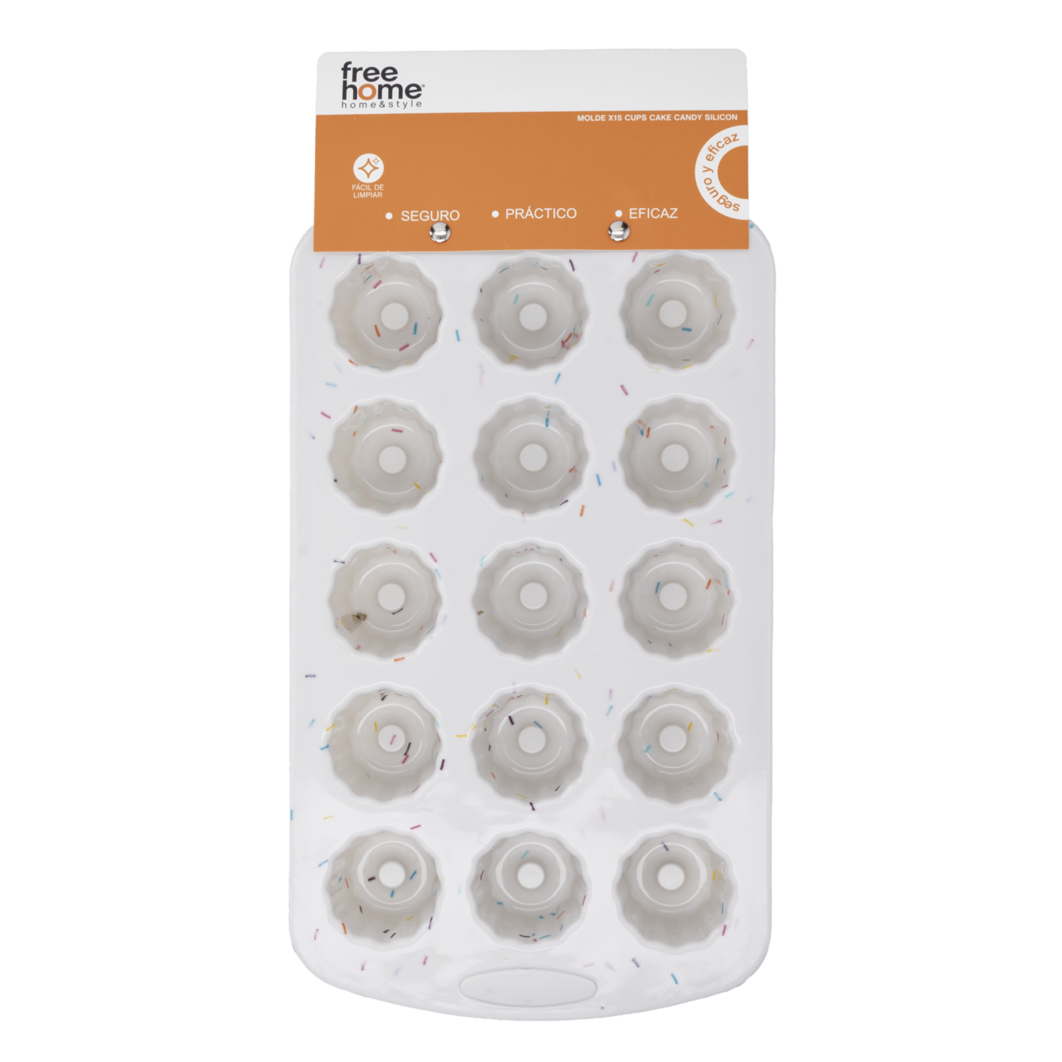 Molde Para Hornear Diseño X15 Cup Cake Candy Silicon FREE HOME 1 Pieza