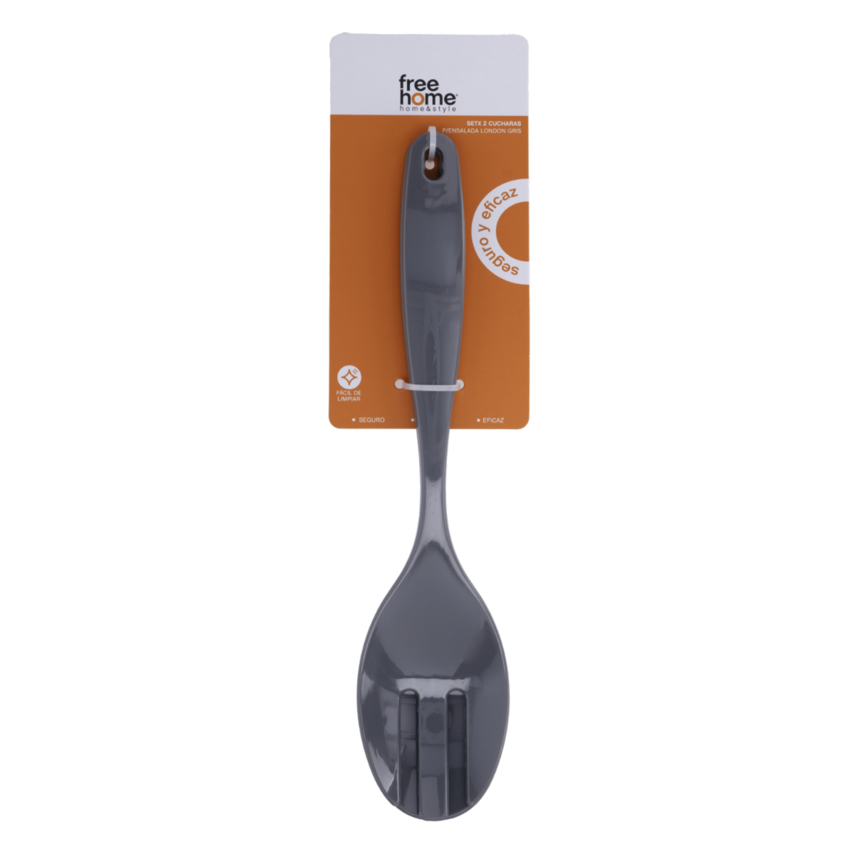 Set De Cucharas Para Ensalada London Gris FREE HOME 2 Piezas