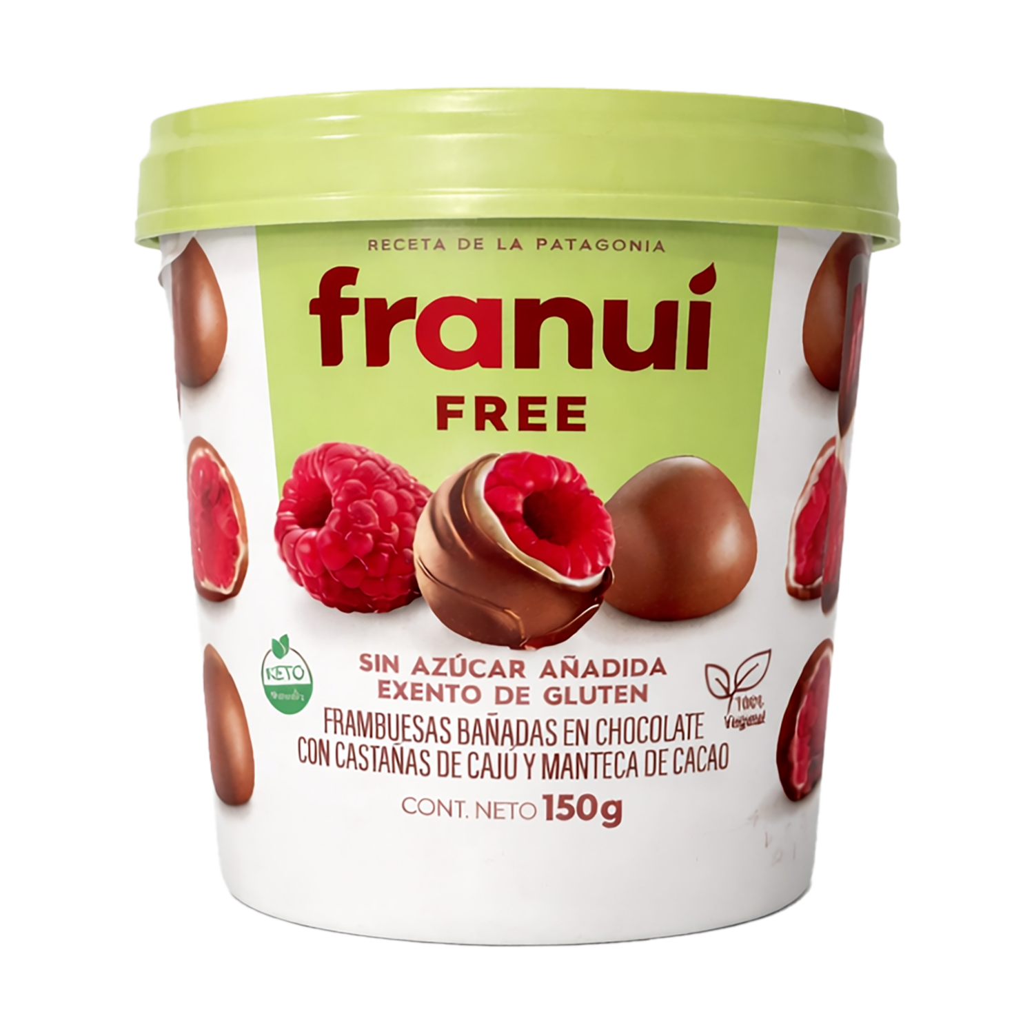 Frambuesas Bañadas En Chocolate Sin Azúcar Y Sin Lactosa FRANUÍ FREE 150 G