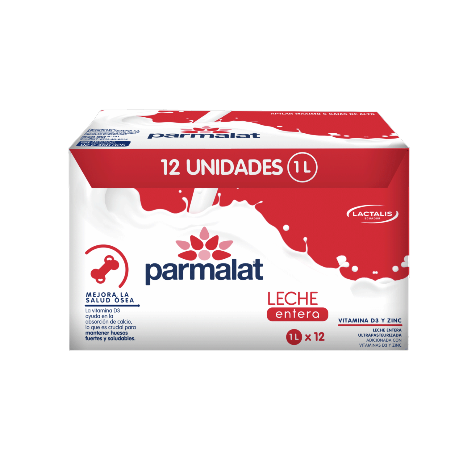 Leche Entera Ultrapasteurizada PARMALAT 12 X 1000 Ml