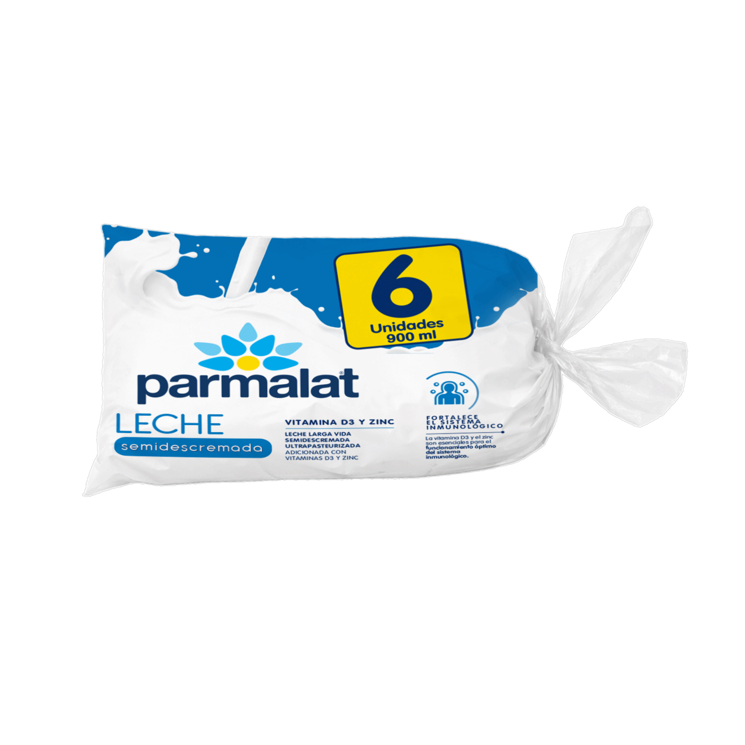 Leche Descremada En Funda PARMALAT 6 X 900 Ml