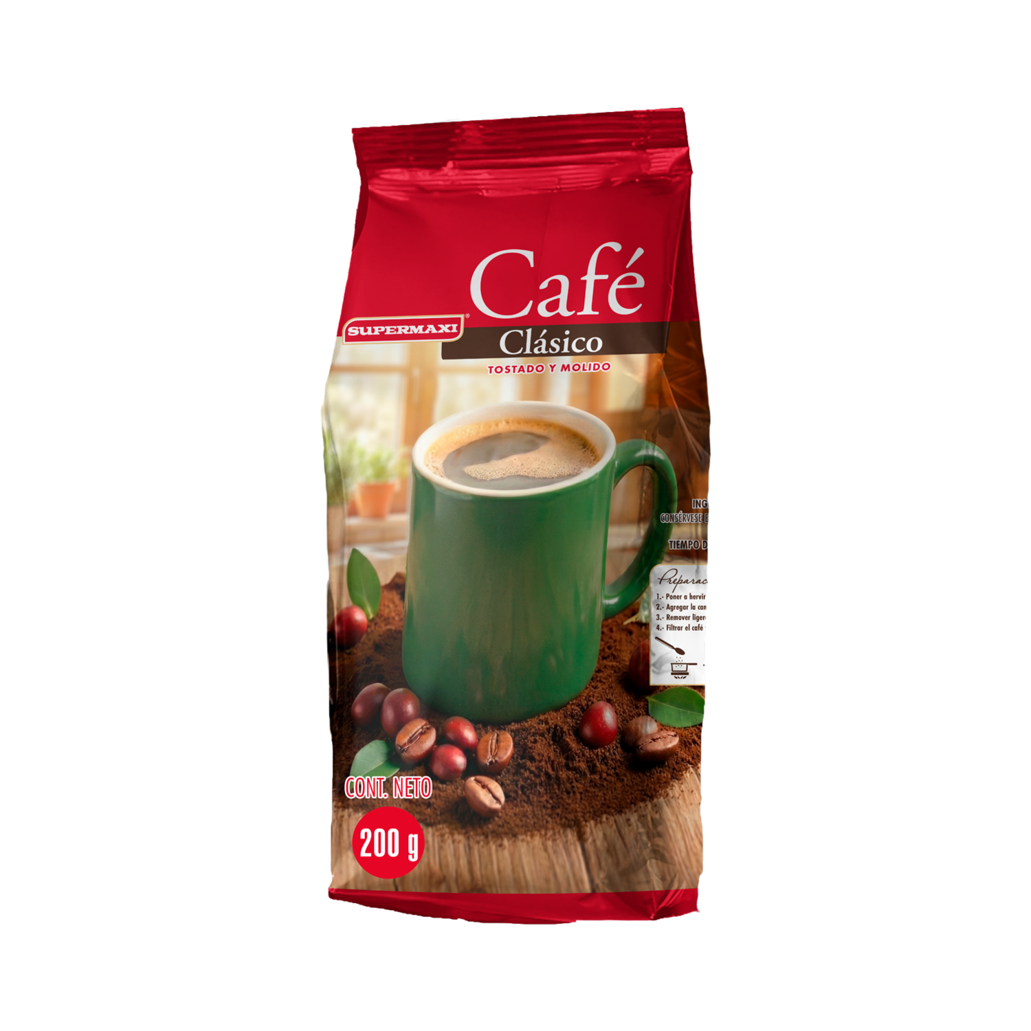 Café Tostado Y Molido Clásico SUPERMAXI 200 G