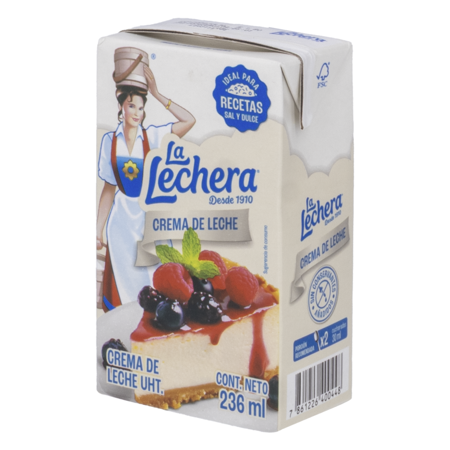 Crema De Leche UHT LA LECHERA 236 Ml