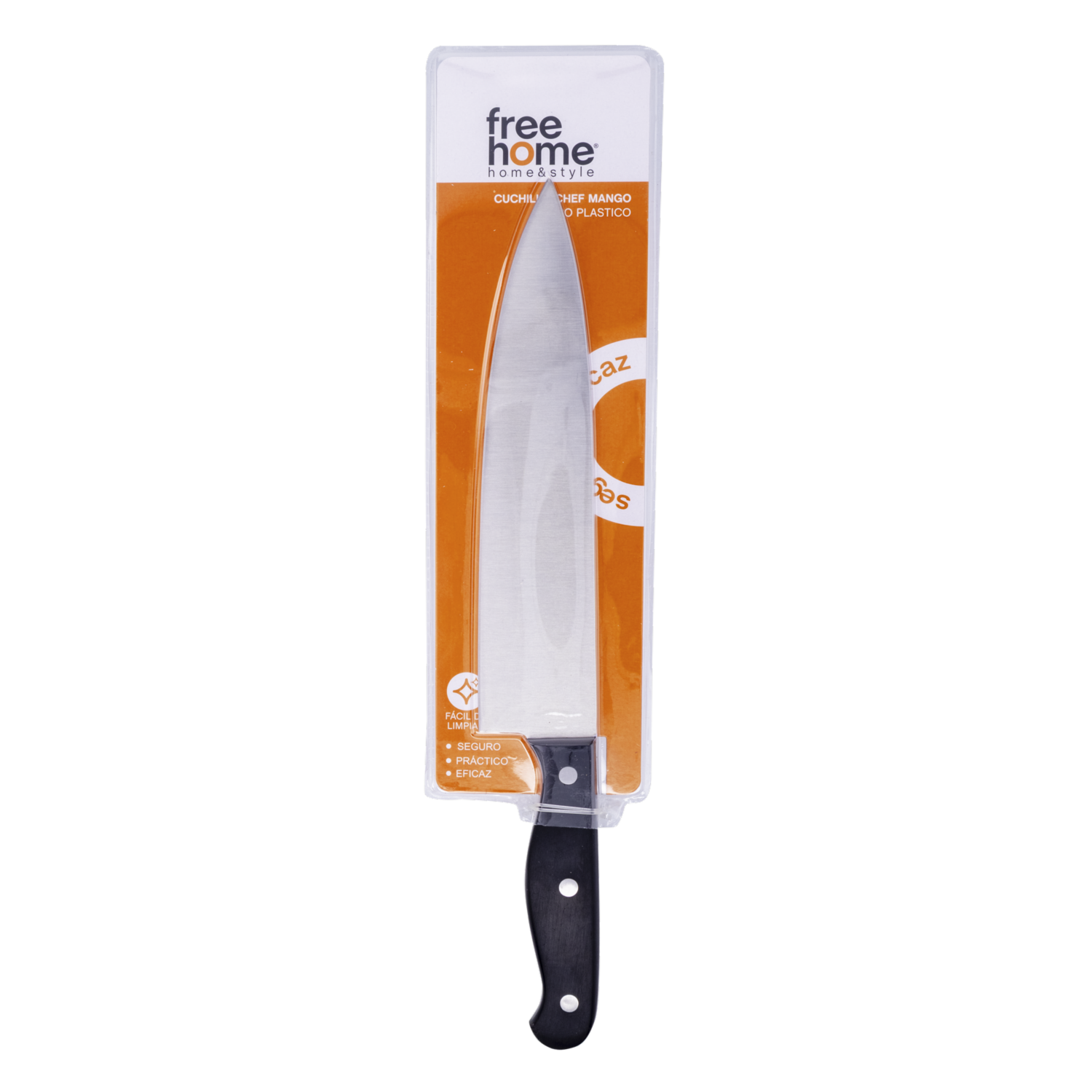 Cuchillo Chef Negro Plástico FREE HOME 1 Pieza