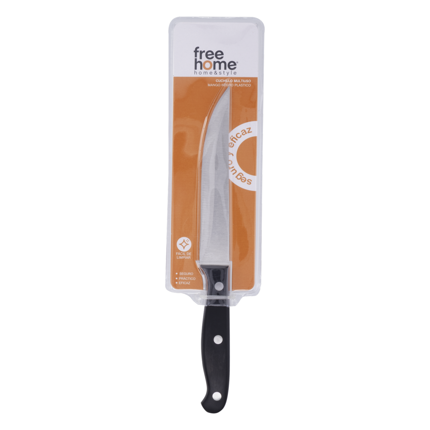 Cuchillo Utilitario Color Negro Plástico FREE HOME Unidad